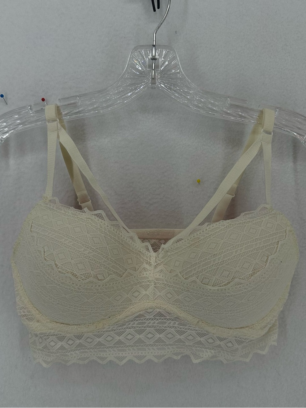 PINK Victoria’s Secret Bra Lace Size Medium Beige